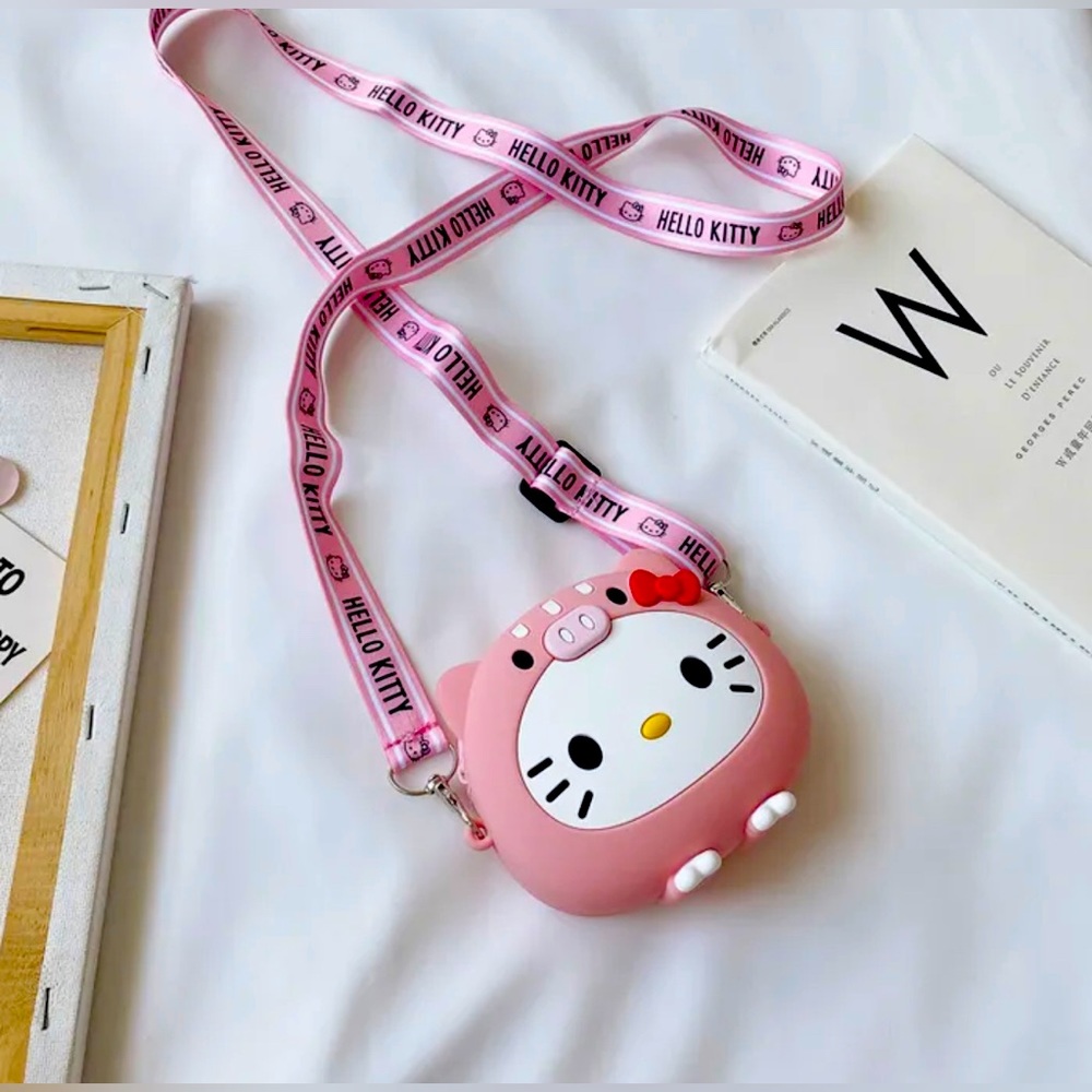 NWOT Hello Kitty inspired silicone zipper purse